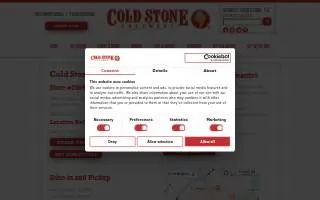 Cold Stone Creamery of Walnut website
