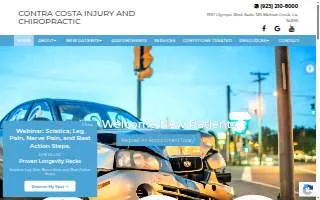 Contra Costa Injury and Chiropractic - Walnut Creek website