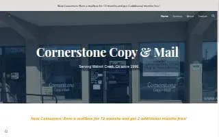 Cornerstone Copy & Mail website