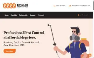 Detailed Pest Control INC website