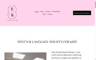 Emily Kronick Speech Therapy