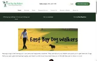 East Bay Dog Walkers website