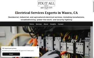 Fix It All Electric website
