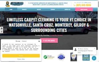 Limitless Carpet Cleaning website