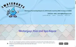 1Waterguys Pool and Spa Repair website