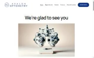 Avalon Optometry website