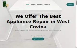 CR Appliance Repair of West Covina website