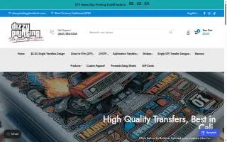 Dizzy Printing website
