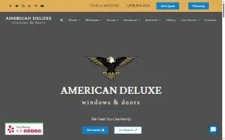 American Deluxe Windows and Doors website