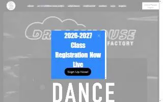 Dream House Dance Factory website