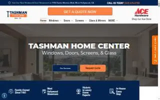 Tashman Home Center website