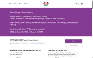 Weho Wellness website