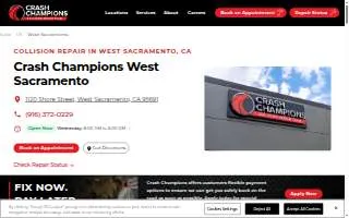 Crash Champions Collision Repair West Sacramento website