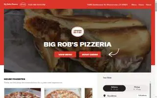 Big Rob's Pizzeria website