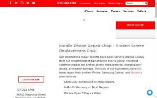 Cell Phone Repair Pros website