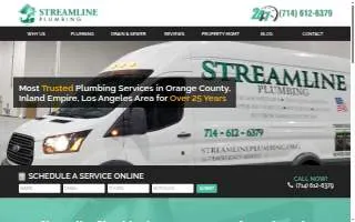 Streamline Plumbing of Westminster website