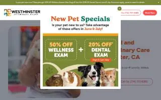 Westminster Veterinary Group website