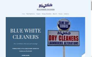Blue White Cleaners website