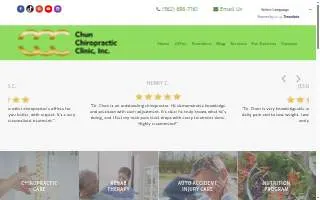 Chun Chiropractic Clinic, Inc. website