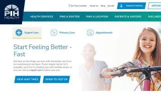 PIH Health Podiatry Wells Medical Office Building website