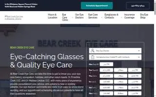 Bear Creek Eye Care website