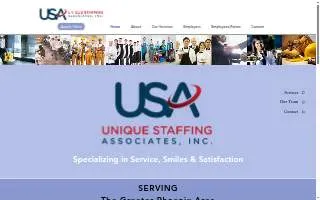 Unique Staffing Associates website