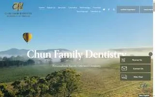Chun Family Dentistry website
