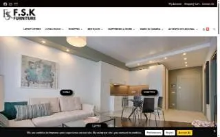 FSK Furniture and Mattress website