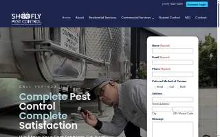Shoo Fly Pest Control website