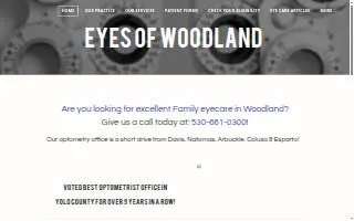 Eyes of Woodland Optometry website