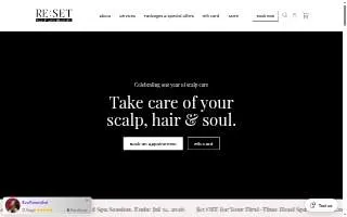 Reset Scalp Care Head Spa website