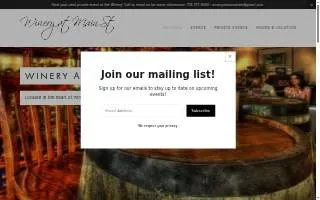 Winery At Main Street of Yorba Linda website