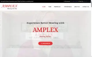 Amplex Hearing Aid Center website