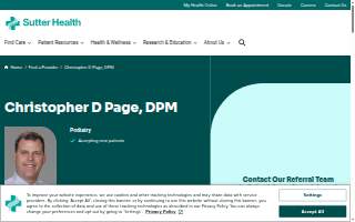 Christopher D Page, DPM