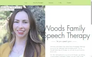 Woods Family Speech Therapy website