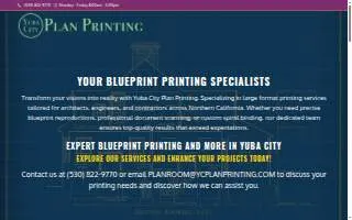 Yuba City Plan Printing website
