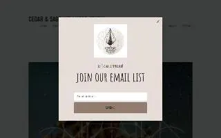 Cedar & Sage Wellness Studio website