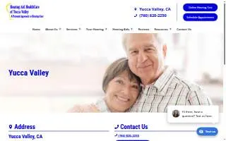 Hearing Aid HealthCare of Yucca Valley website