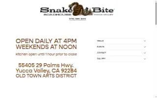 Snake Bite Roadhouse website