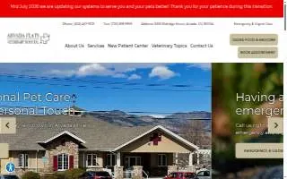 Arvada Flats Veterinary Hospital website