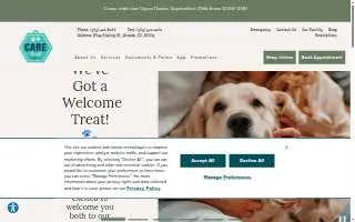 Care Animal Hospital of Arvada website