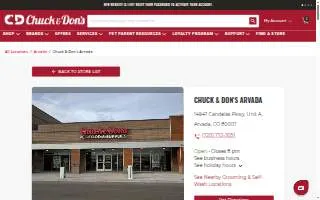 Chuck & Don's Pet Food & Supplies of Arvada website