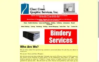 Clear Creek Graphic Services Inc website