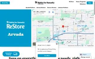 Habitat Arvada ReStore website