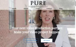 Pure Cinematography a Video Production Company website