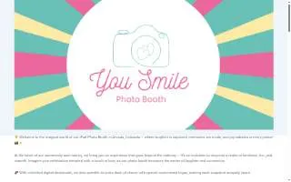 You Smile Photo Booth website