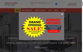 Aurora Appliance Discount Center website