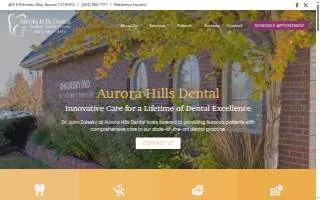 Aurora Hills Dental website