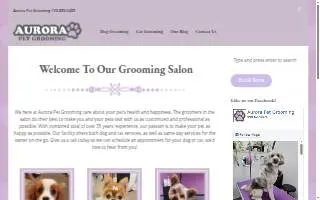 Aurora Pet Grooming website