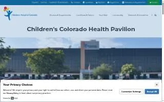 Children's Colorado Health Pavilion website